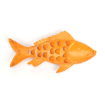 Metal fish wall decoration orange with rust spots 71 cm - 1