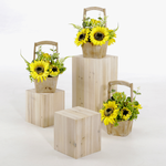 Girasoles artificiales en cesta 31 cm amarillo - 3