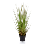 Deco lamp wiper grass in black pot 54 cm - 0