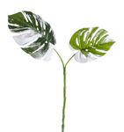 Artificial Monstera Deliciosa Albo Variegata Leaves-Branch 85 cm  - 0