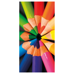 Bannière en tissu difficilement inflammable "Crayons de couleur" en tissu pour drapeau 100 x 200 cm - 2