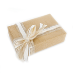 Recyceltes Kraftpapier mit kleinen, goldenen Punkten – 50 m Geschenkpapier-Rolle - 1