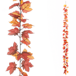 Artificial maple garland orange - brown 180 cm - 0