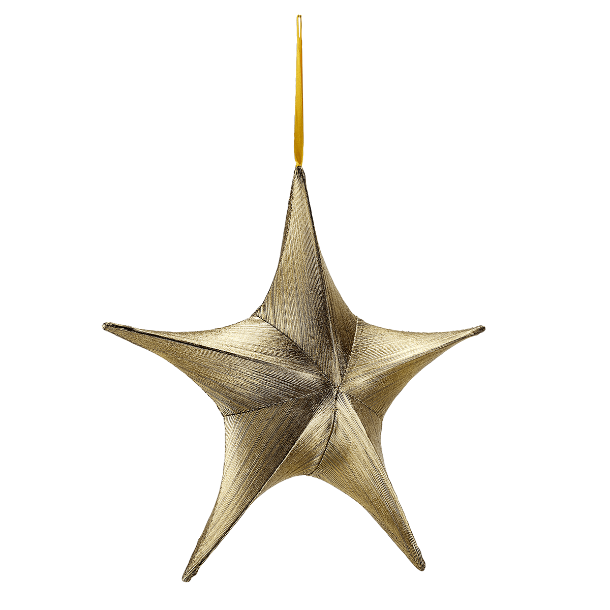 Deco Fabric Folding Star in Black Gold with Zipper - 1