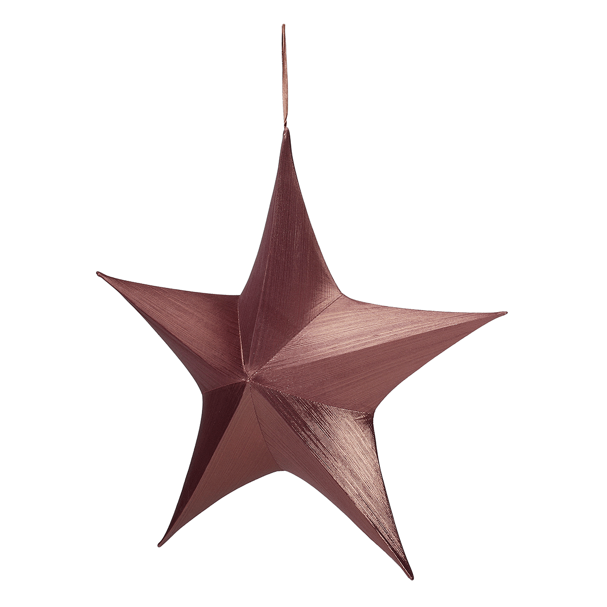 Deko Stoff-Faltstern kupfer braun mit Reißverschluss - 1