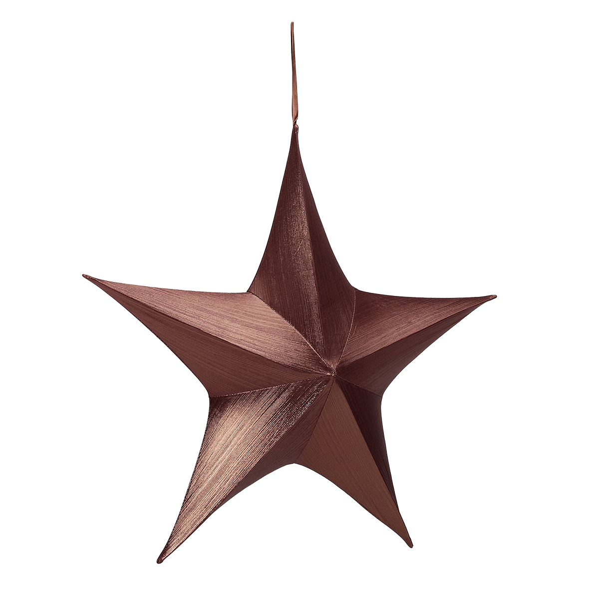 Deko Stoff-Faltstern kupfer braun mit Reißverschluss - 2
