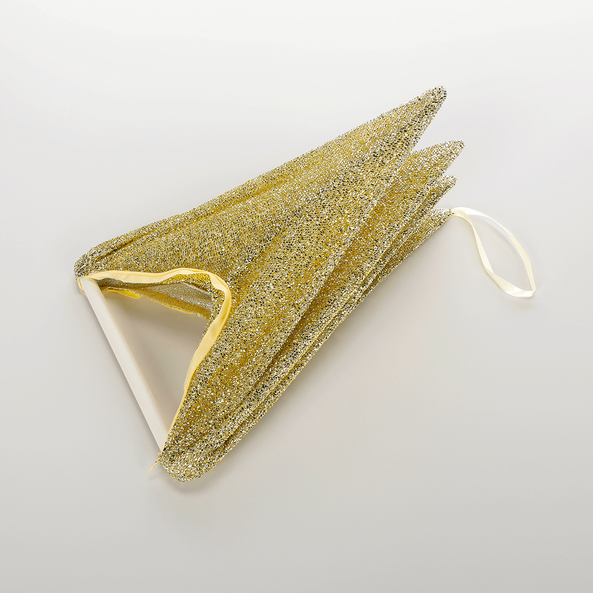 Deco folding star glitter gold with zipper  - 2 Deco folding star glitter gold with zipper  - 2