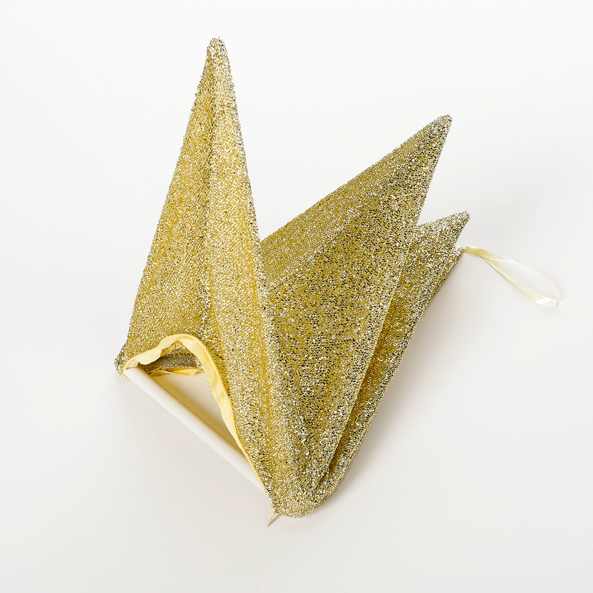 Deco folding star glitter gold with zipper  - 3 Deco folding star glitter gold with zipper  - 3