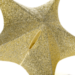 Deco folding star glitter gold with zipper  - 5