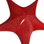 Decorative fabric folding star glitter red with zipper - 6