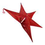 Decorative fabric folding star glitter red with zipper - 5