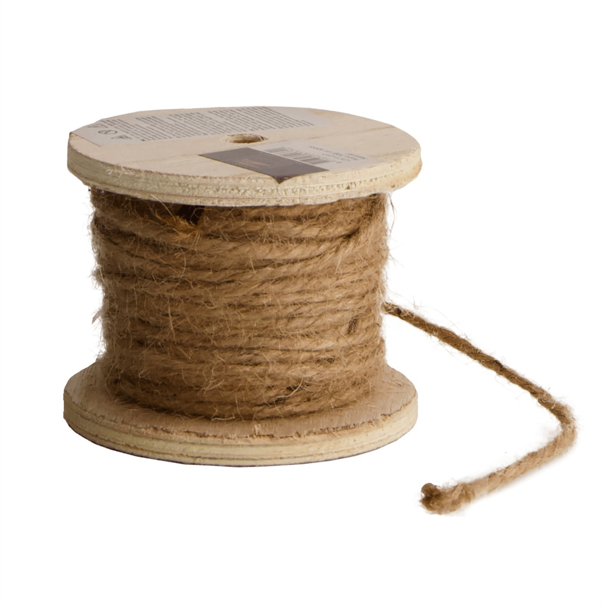 Hemp rope, hemp cord on wooden spool approx. 16 m long 50 g