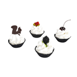 Mini Cupcakes Lebensmittel Attrappen 4 Stück - 0