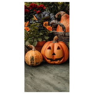 Stoffbanner Kürbis Halloween 100 x 200 cm