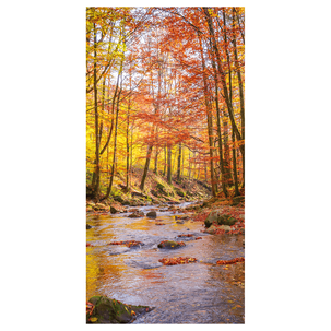 Stoffbanner Bachlauf Herbst 100 x 200 cm
