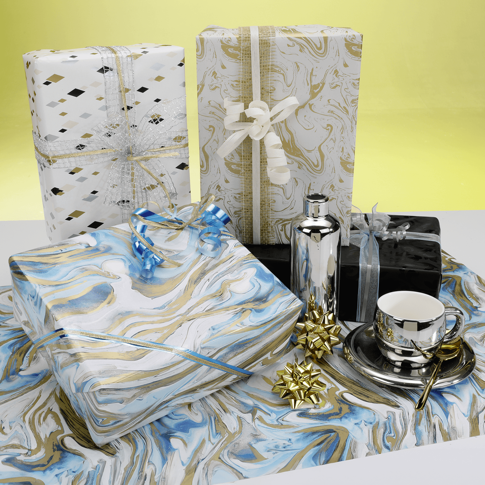 Geschenkpapier Goldener Marmor - 4 Geschenkpapier Goldener Marmor - 4