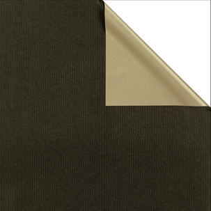 Gift paper Bicolour 50 cm, 100 m, black gold