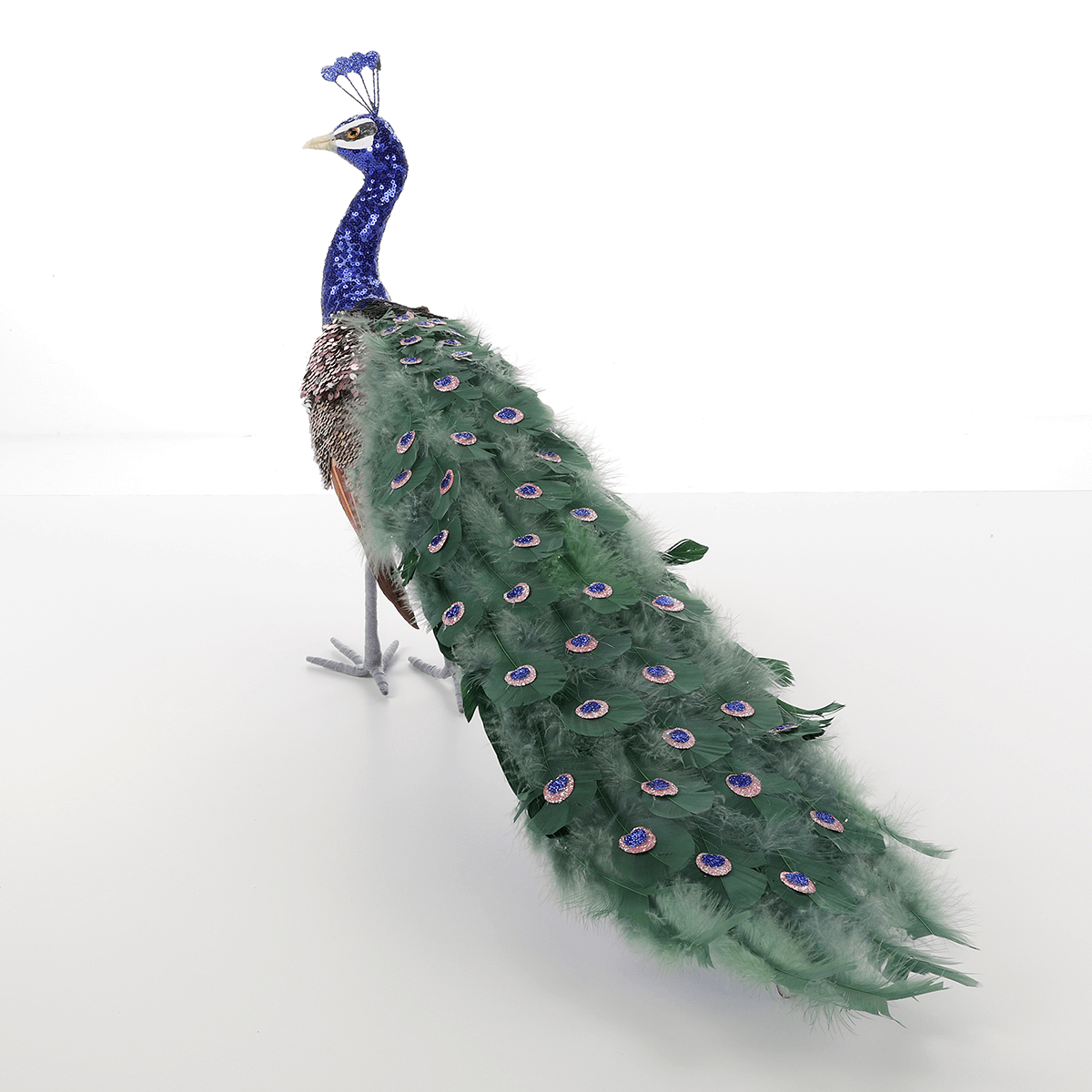 Deko Pfau mit Pailletten - 3 Deko Pfau mit Pailletten - 3