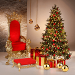Artificial Christmas tree with red Christmas bauble - 0