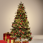 Artificial Christmas tree with red Christmas bauble - 1