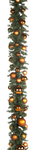 Guirlande de sapin artificielle avec boules de Noël cuivrées - 1