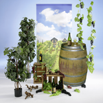 Vine leaf tendril with grapes 180 cm - 3