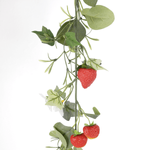 Enredadera artificial de fresas con fruta 180 cm  - 1