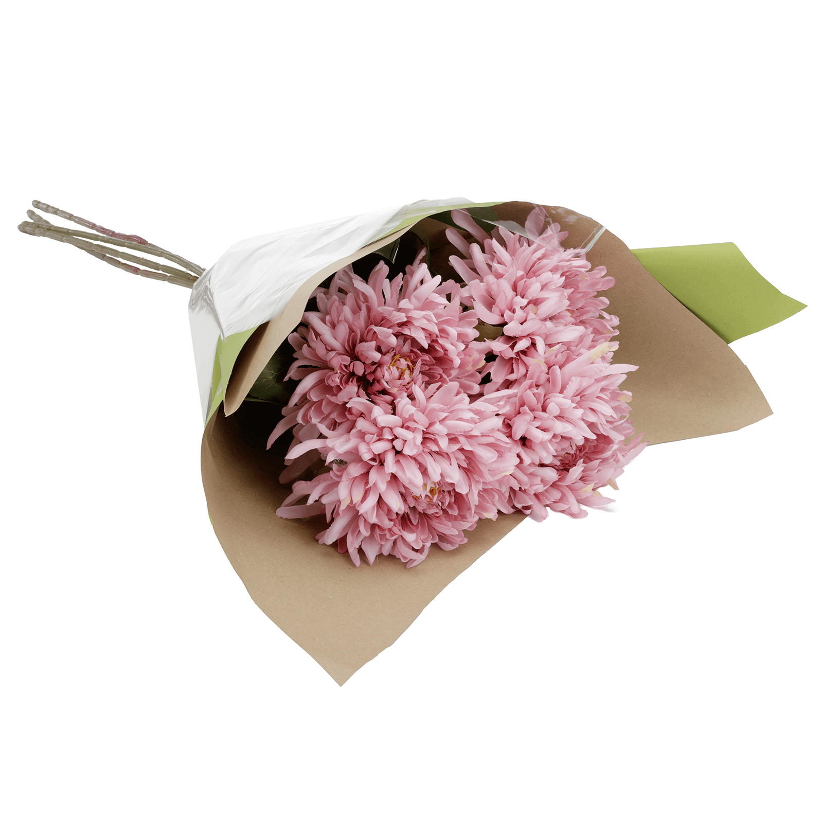 Flor de tallo de dalia artificial, 80 cm - 3