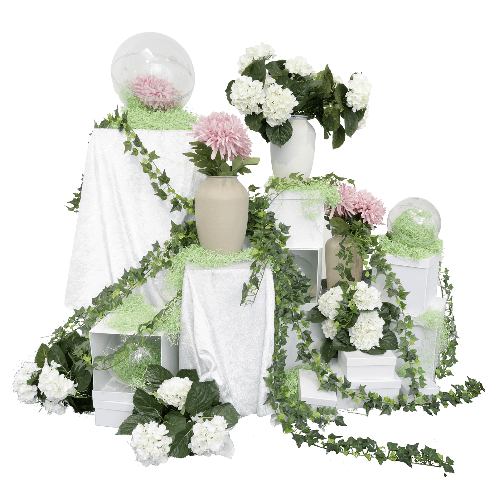 Flor de tallo de dalia artificial, 80 cm - 6