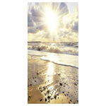 Schwer entflammbarer Stoffbanner Meeresstrand 100 x 200 cm - 0