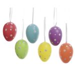 Dotted easter eggs mix coloured, 6 pieces - 0