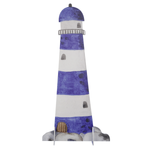 Lighthouse display double-sided standing blue-white - 1
