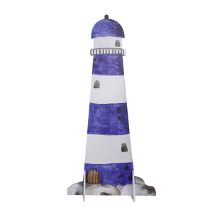 Lighthouse display double-sided standing blue-white