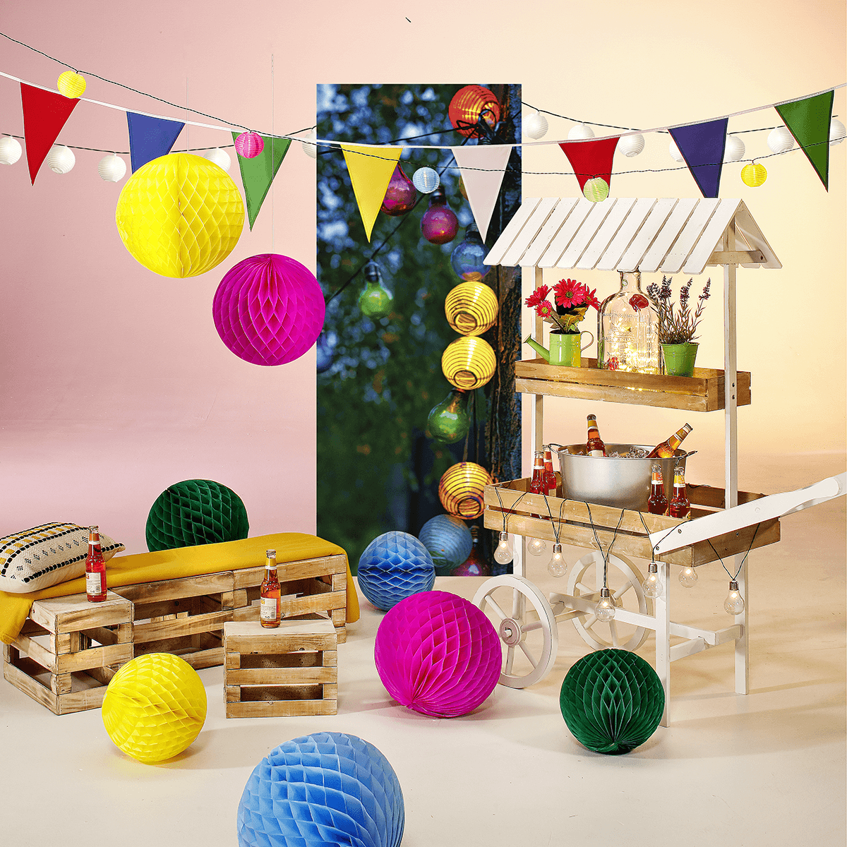 Bombillas solares cadena de luces LED 450 cm - 4 Bombillas solares cadena de luces LED 450 cm - 4