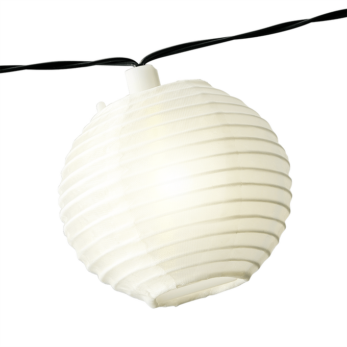 Solar Lichterkette Mit 20 Weißen Lampions - Warmweiße Beleuchtung Für Garten & Balkon