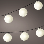 White solar LED lampion light chain 450 cm - 0