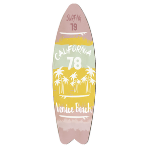 Holz Deko Surfbrett rosa orange grün 130 cm
