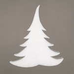 Snow firs made of cotton wool white 4 cm thick - 1