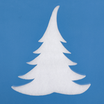 Snow firs made of cotton wool white 4 cm thick - 0