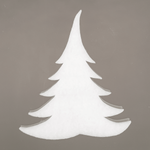 Snow firs made of cotton wool white 4 cm thick - 1