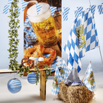 Decoración Oktoberfest Baviera bandera de palo 30 x 45 cm - 2