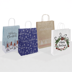 Papier Tragetasche Weihnachtsbeeren 35 x 26 x 12 cm  - 1