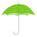 3D Sonnenschirm aus Fasergeflecht 100 cm