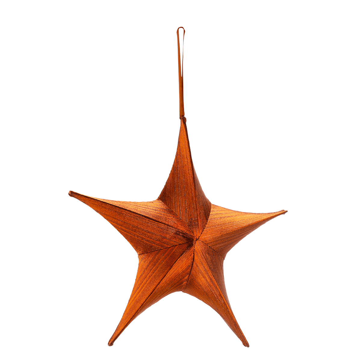 Decorative fabric folding star, metallic copper, with zip - 1 Decorative fabric folding star, metallic copper, with zip - 1