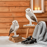 Decorative owls made of faux fur 48 cm  - 2