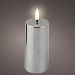 LED candle silver, battery-operated - 0