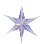 Decorative folding star made of iridescent plastic - 0