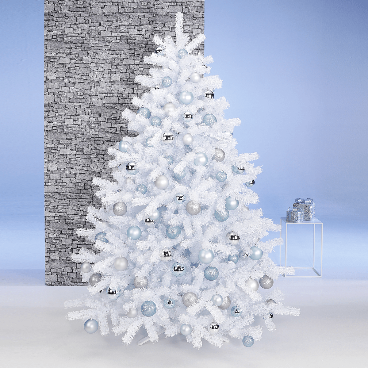 Artificial Christmas tree made of white Luvi, B1 - 4 Artificial Christmas tree made of white Luvi, B1 - 4