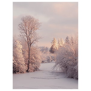 XL fabric banner "Winter atmosphere" made of flame-retardant flag fabric 150 x 200 cm