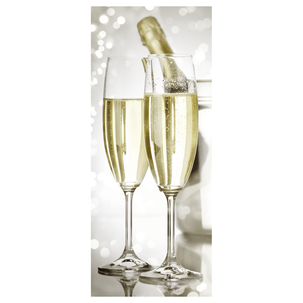 Flame retardant fabric banner "Sparkling wine" 75 x 180 cm